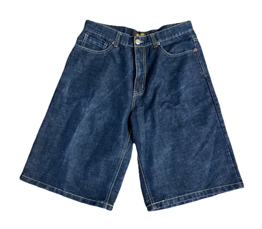 Chams Men’s Baggy Street Wear Jean Shorts Hip Hop Size 34